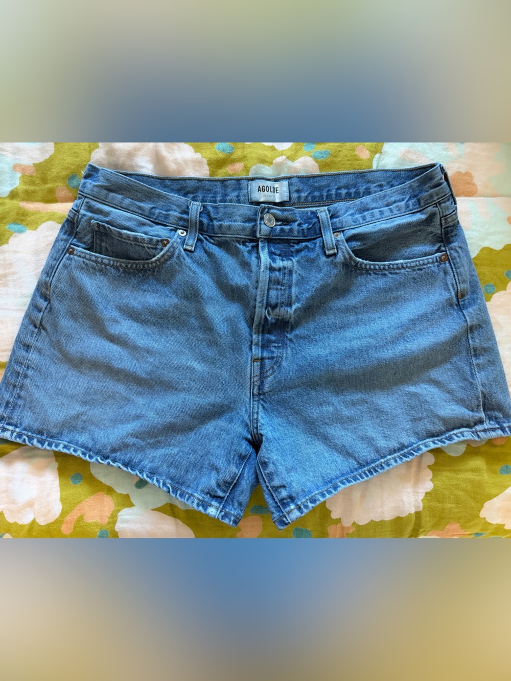 Agolde Parker long Denim Shorts